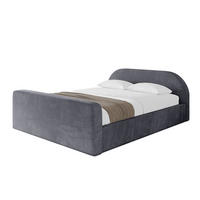 POLSTERBETT mit Bettkasten, Fußteil und Lattenrost, Boxbett ohne Matratze - TIVON-Z-V1 120x200 Dunkelgrau - Dunkelgrau, Holzwerkstoff/Textil (120/200cm) - ALTDECOR