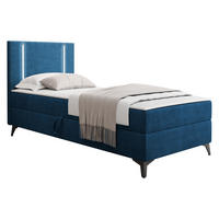 BOXBETT Ono 1, Setite: Links - Blau/Schwarz, Holz/Textil (90/200cm) - MIRJAN24