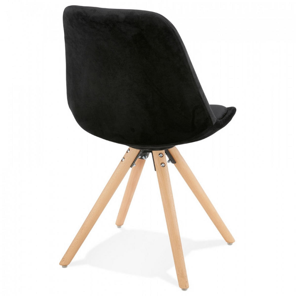 STUHL Schwarz 48x84x56cm - Buchefarben/Schwarz, Holz/Textil (48/84/56cm) - AlterEgo