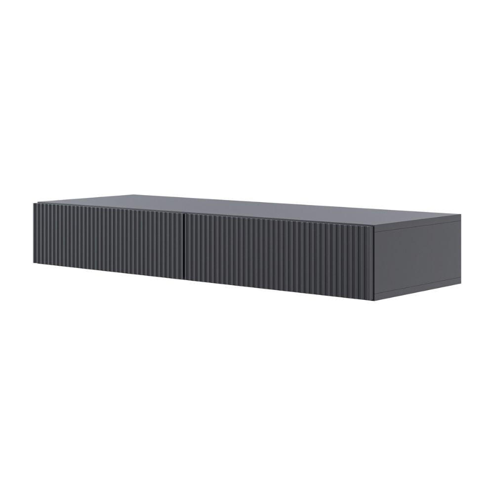 KONSOLE Veldio Schwarz 110 cm - Schwarz, Holzwerkstoff (110/16/40cm) - Selsey