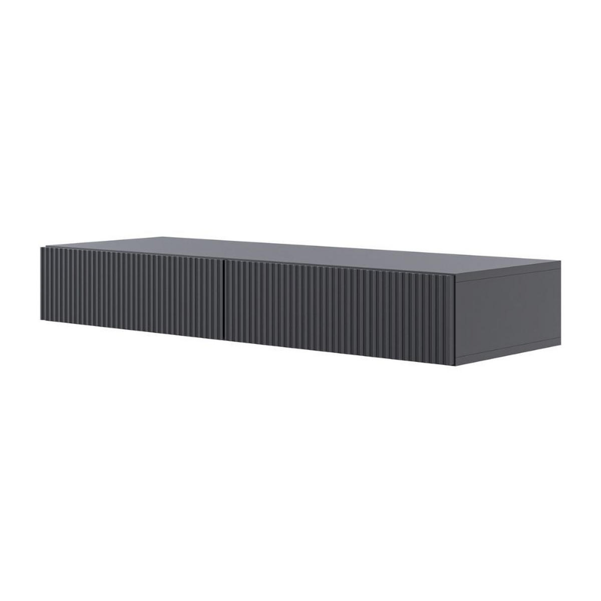 KONSOLE Veldio Schwarz 110 cm - Schwarz, Holzwerkstoff (110/16/40cm) - Selsey