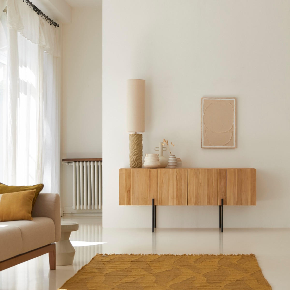 SIDEBOARD Honorine Natur aus Teak - Naturfarben, Holz (165/54/55cm) - Tikamoon