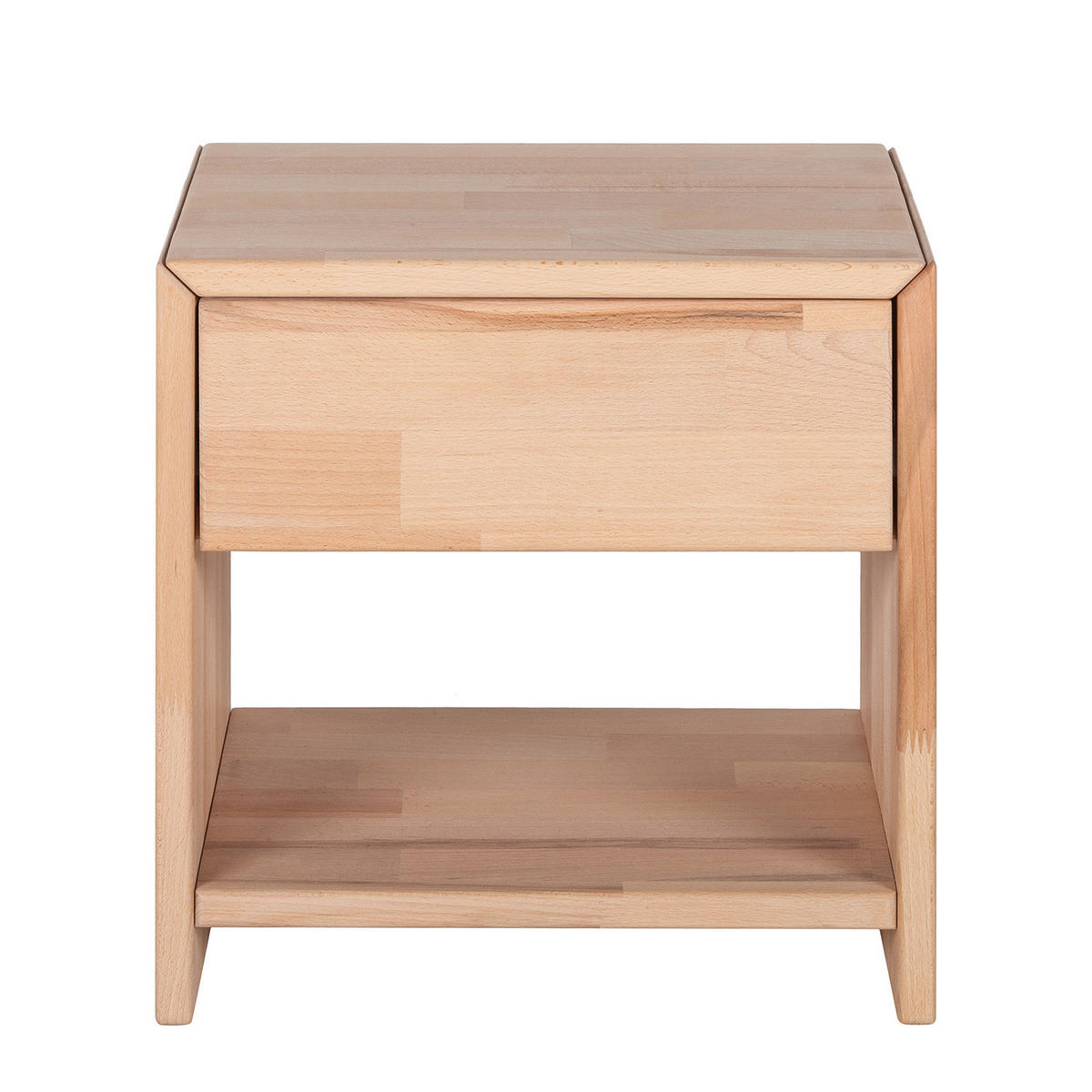 NACHTKOMMODE - Kernbuche - Kernbuche, Holz (40/40/33cm) - home24