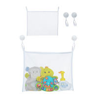 BADWANNENNETZ Weiß 2er-Set Mesh mit Saugnäpfen 47 cm - Weiß, Kunststoff/Textil (3/45/47cm) - Relaxdays