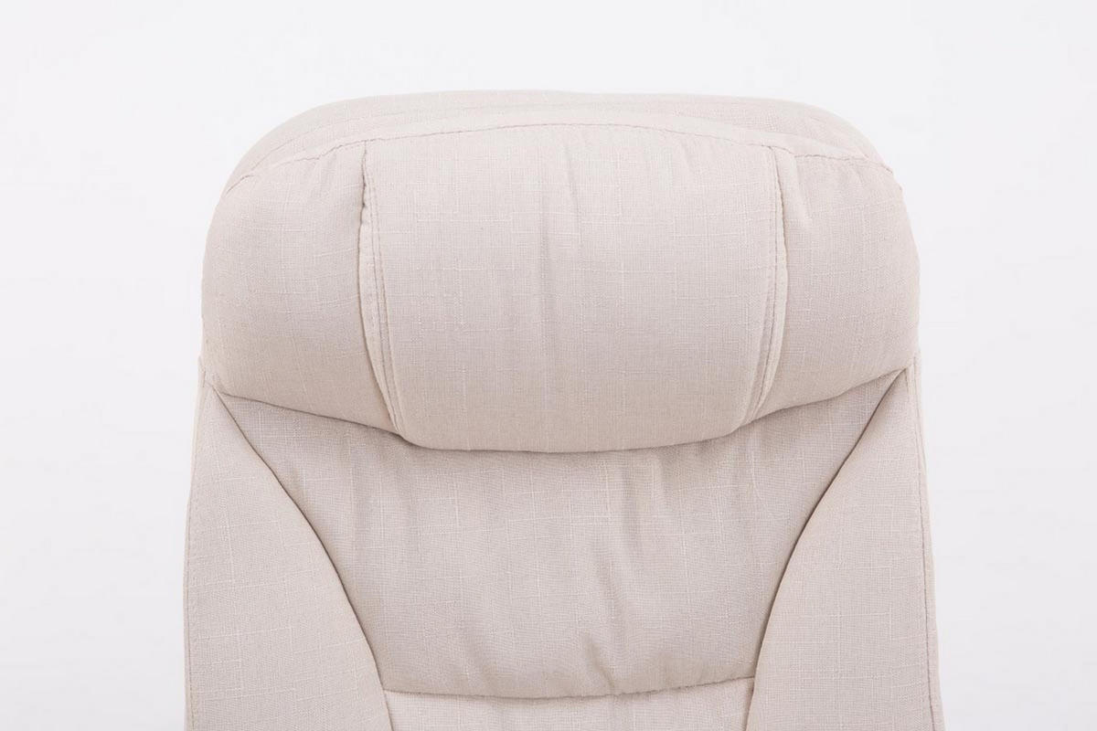BÜROSTUHL XL Troja, Stoff Creme - Creme, Textil/Metall (67/122/67cm) - TPFLiving
