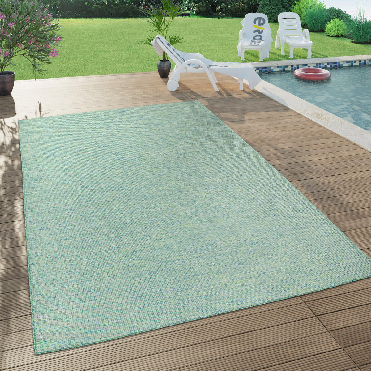OUTDOORTEPPICH 80/150 cm Sonset 620 - Türkis, Textil (80/150cm) - Paco Home