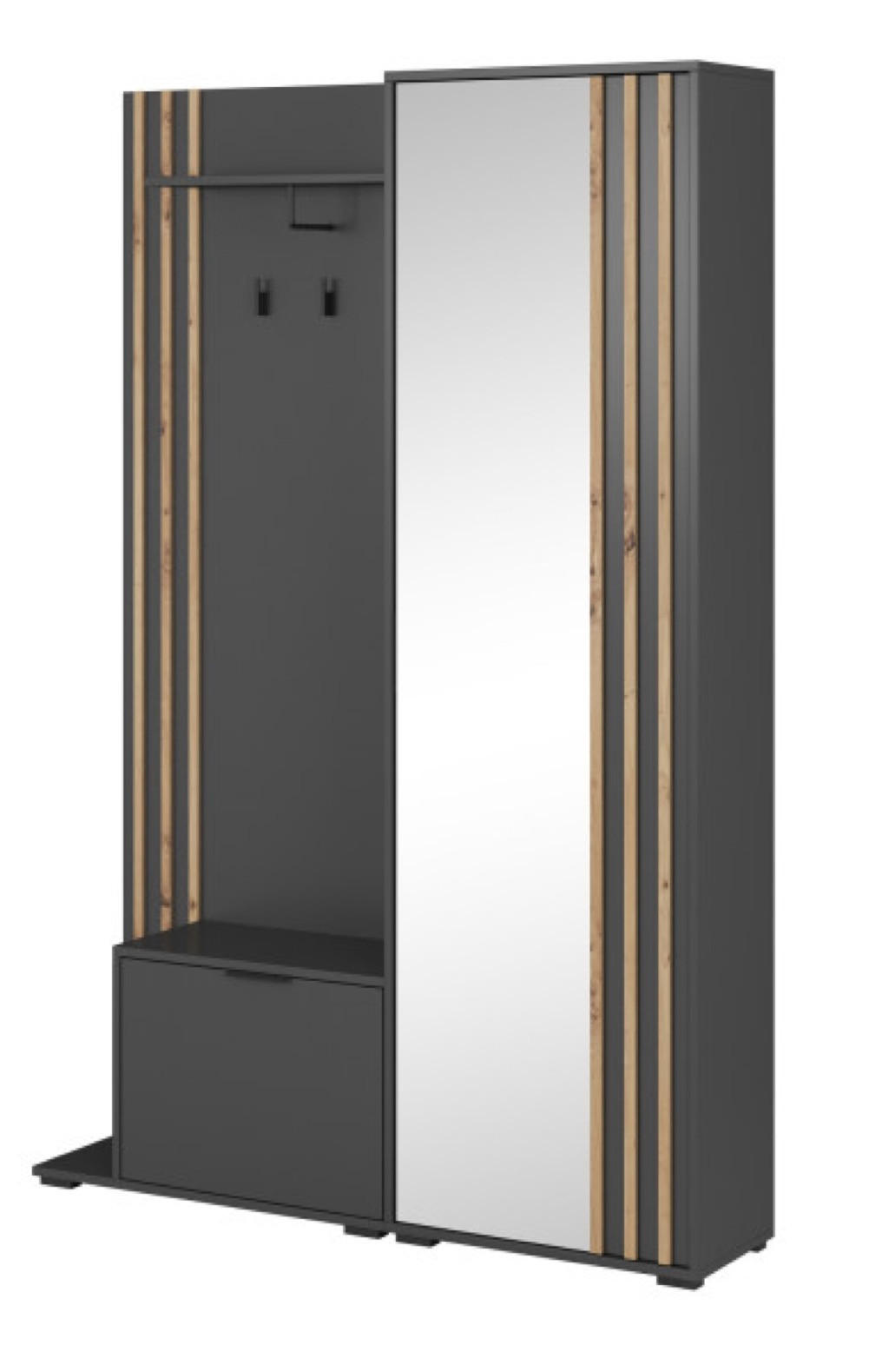 Sepro Meble Garderobe Graphit 131x192x40 cm