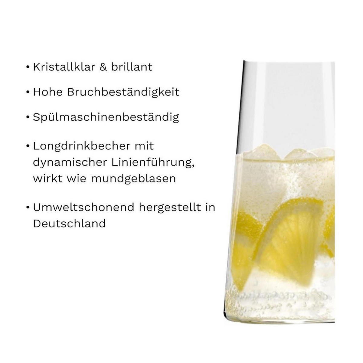 LONGDRINKGLAS Power 2er Set - Transparent, Glas (0.458L) - Stölzle
