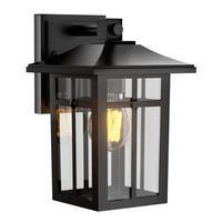 AUSSENWANDLEUCHTE 25,8/19/16 cm schwarz aus aluminium IP44 - Schwarz, Metall (19/25.8/16cm) - S'AFIELINA
