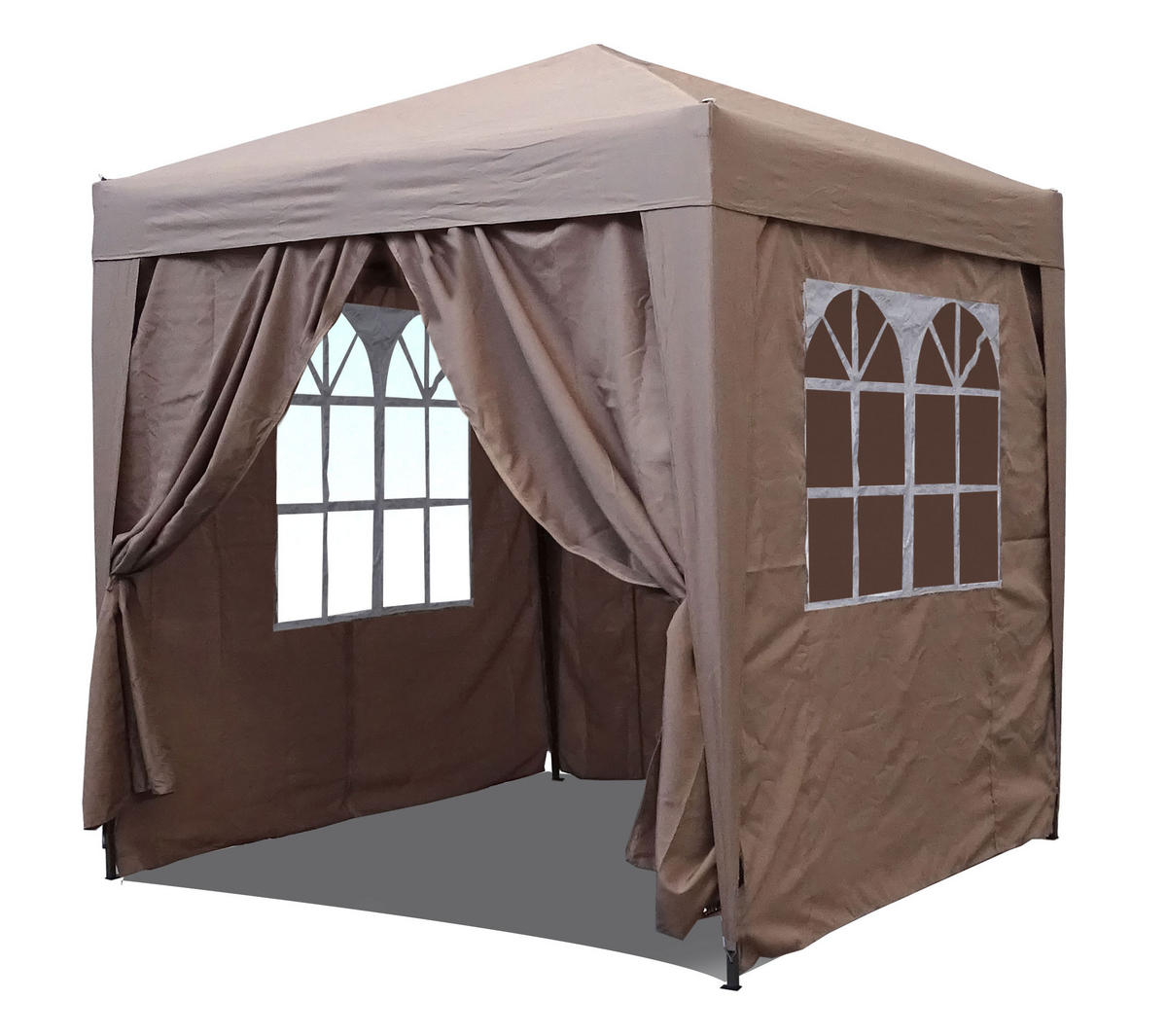 FALTPAVILLON 2x2m Graubeige - Beige, Metall (200/245/200cm) - QUICK STAR