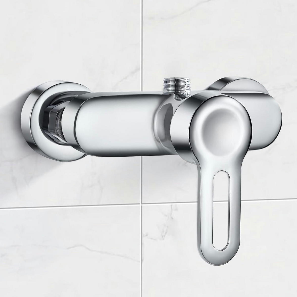 DUSCHARMATUR Aufputz Chrom 150 mm Abstand - Silberfarben, Metall (15/8/22cm)