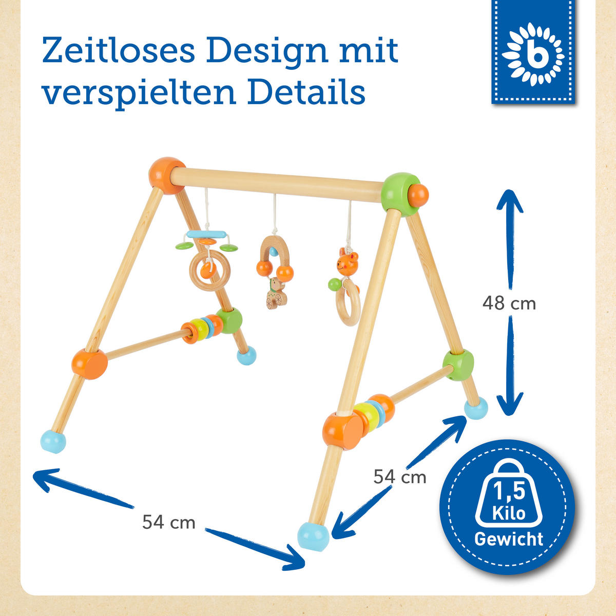 SPIELBOGEN aus Holz - ab Geburt - Orange, Holz (54/54cm) - Bieco Spielwaren