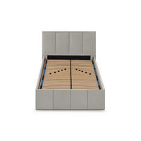 POLSTERBETT Dalas Grau 100 x 200 x 40 cm Stauraum Mit hochwertiger Matratze H2 (bis 100 kg) und Lattenrost - Grau, Holz (100/200cm) - Halmon Schlafkomfort Betten 
