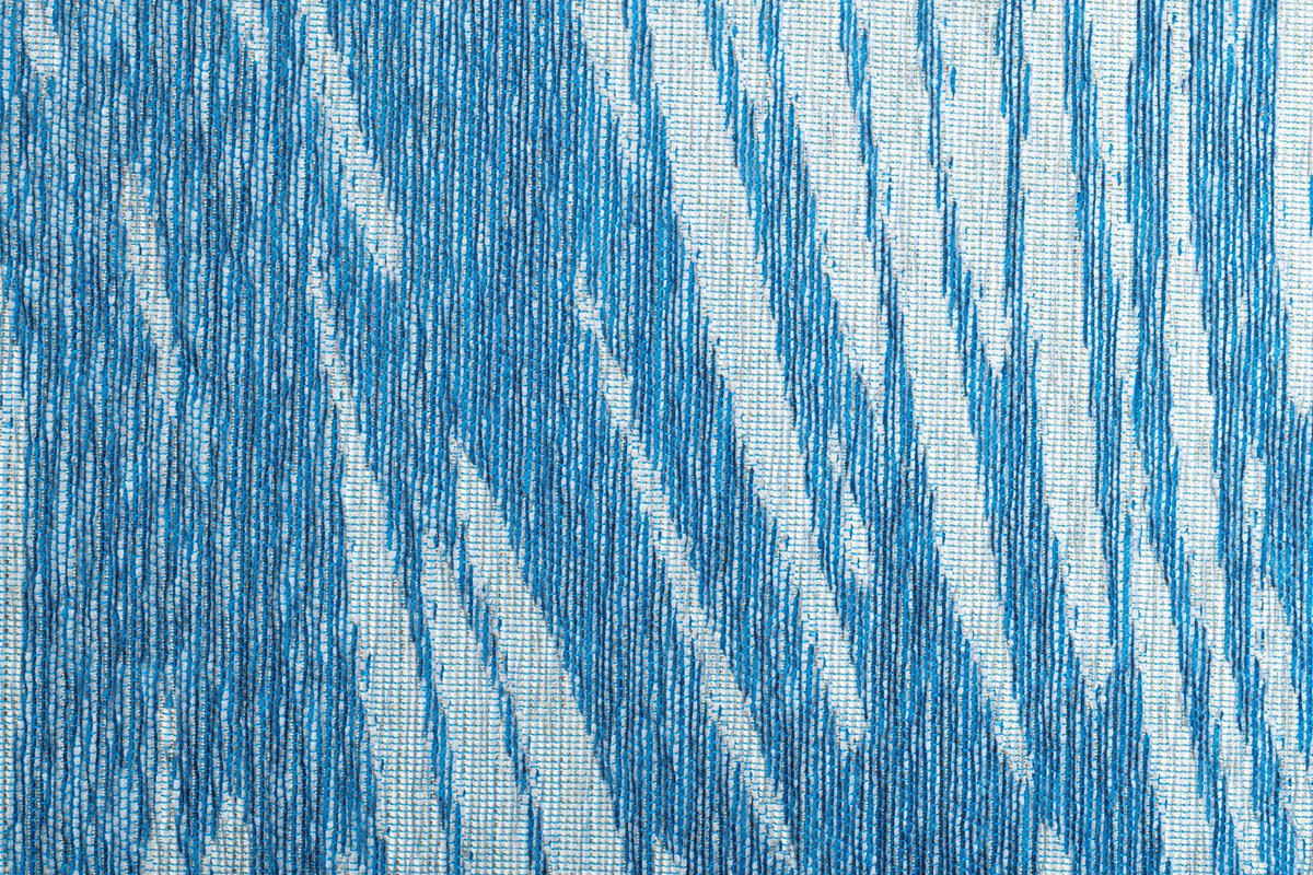 FLACHWEBTEPPICH Keitum 100x100 cm - Blau, Textil (100/100cm) - Sansibar SYLT