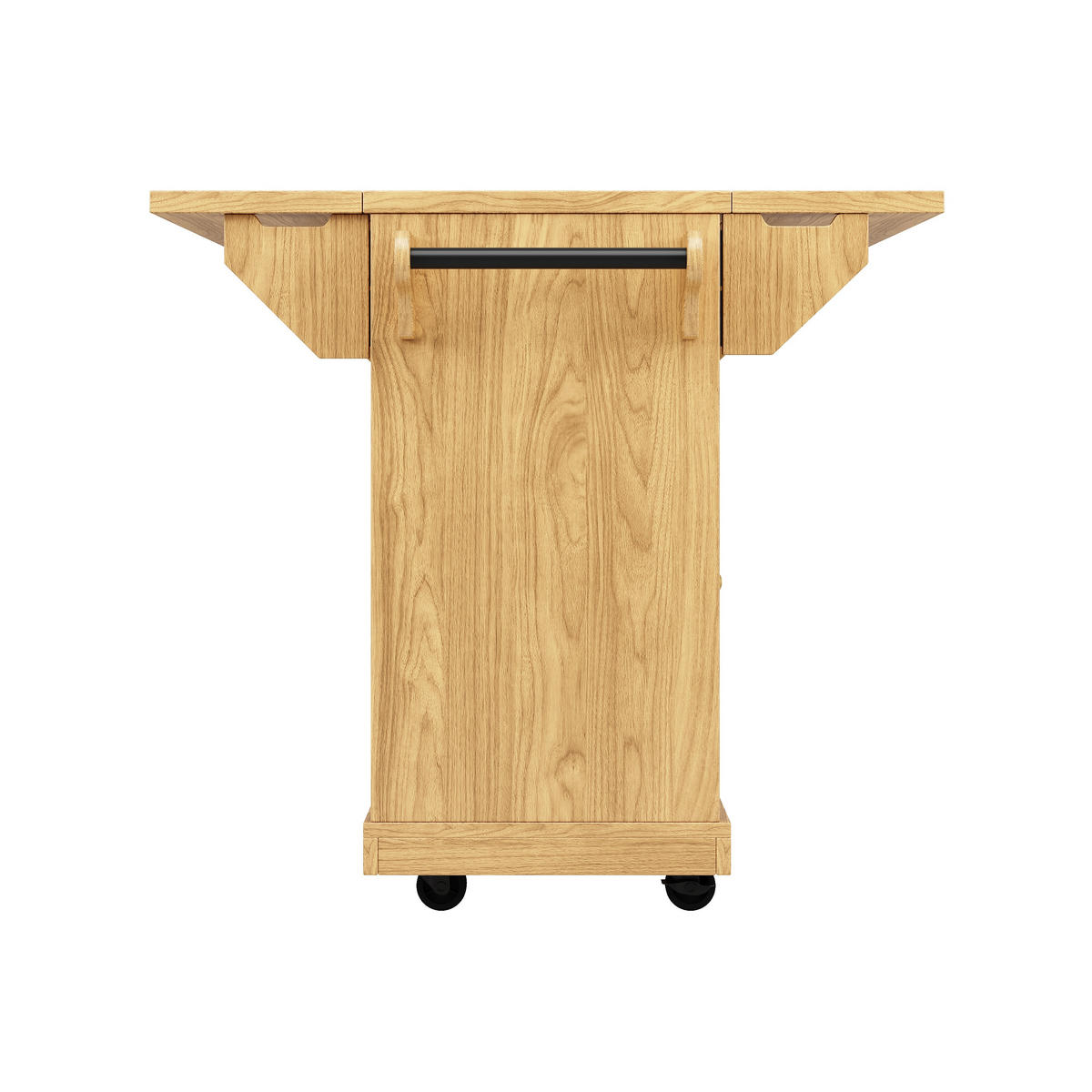 KÜCHENINSEL DE-41168 142,5/40-80/95 cm mit beidseitig ausklappbaren Tischenden Naturbraun - Naturfarben, Holzwerkstoff (142.5/95/80cm) - ComfortXL