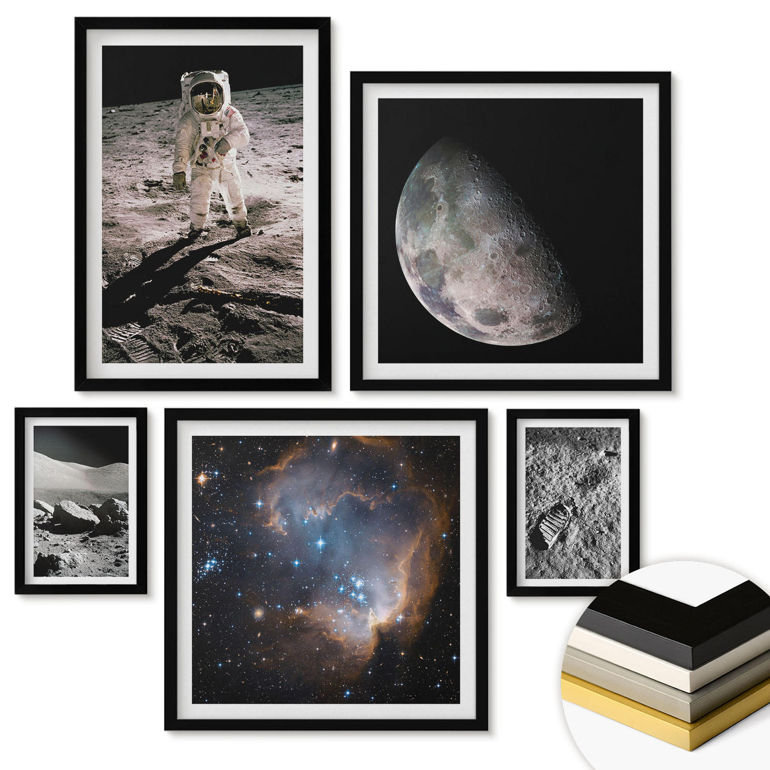 ArtPrintCave Wandbilder Schwarz 40x60 cm
