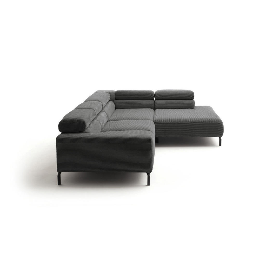 Thumbnail - Kawola Ecksofa, Grau, Textil, Echtholz, 4-Sitzer, Füllung: Komfortschaum, Ottomane rechts, L-Form, 276x219 cm, Wohnzimme...