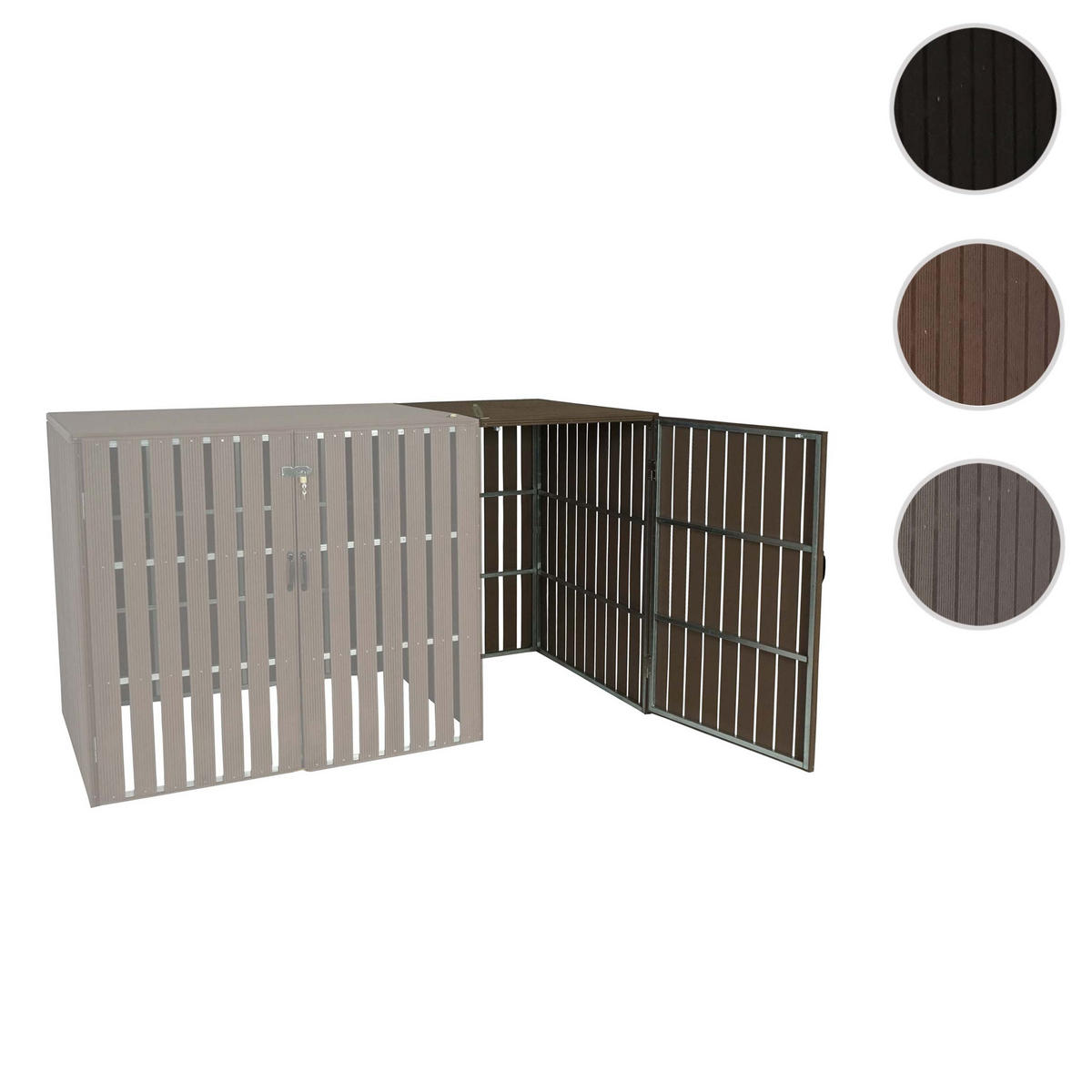 MÜLLTONNENBOX ERWEITERUNG Braun - Braun, Metall (76/115/100cm) - MCW