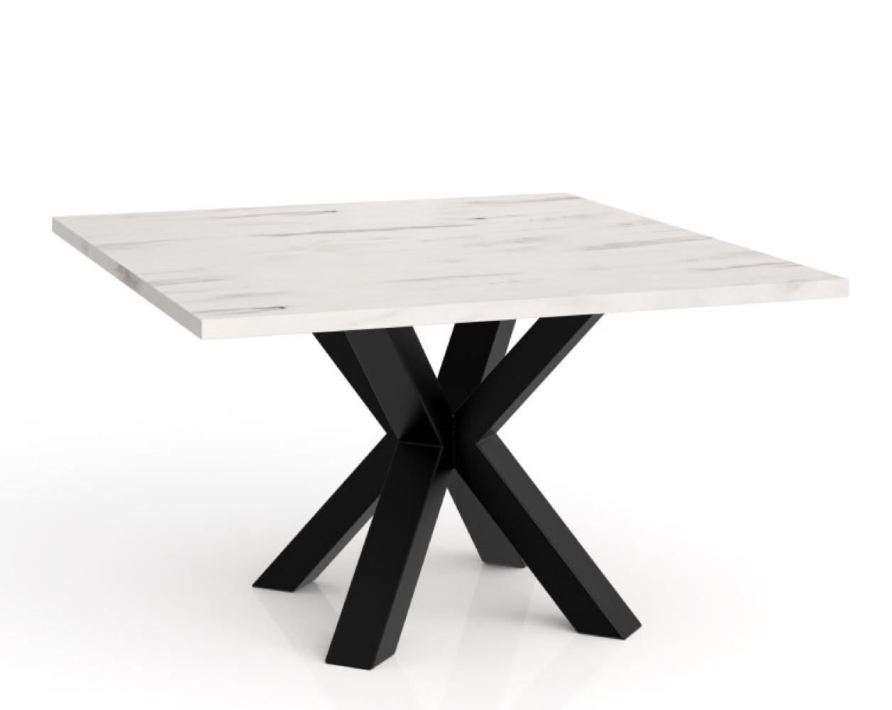 TISCH Hell Marmor NEO Quadratisch Metallgestell 90x90 cm - Weiß, Holzwerkstoff (90/90/45cm) - Sepro Meble