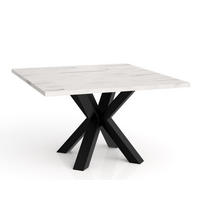 TISCH Hell Marmor NEO Quadratisch Metallgestell 60x60 cm - Weiß, Holzwerkstoff (60/60/45cm) - Sepro Meble