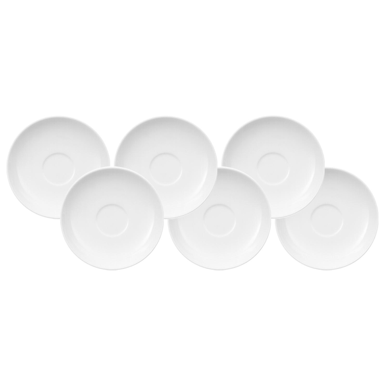 MOKKA-/ ESPRESSOUNTERTASSE Royal weiß ø 12.0 cm 6er Set - Weiß, Keramik (12cm) - Villeroy & Boch