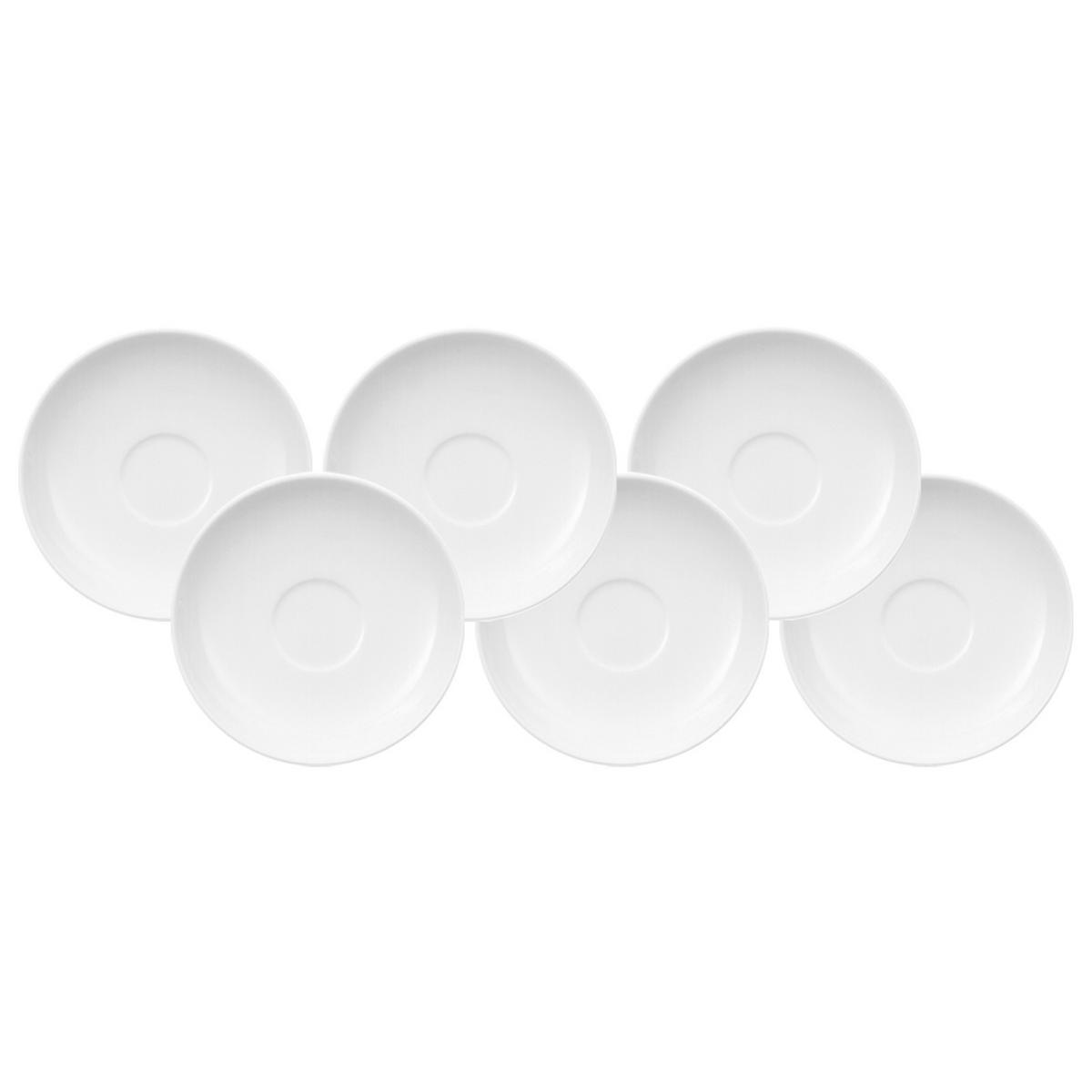 MOKKA-/ ESPRESSOUNTERTASSE Royal weiß ø 12.0 cm 6er Set - Weiß, Keramik (12cm) - Villeroy & Boch