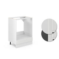 HERDUMBAUSCHRANK R-Line Weiß Landhaus 60 cm, AP Eiche - Creme/Weiß, Holzwerkstoff (60/81.6/60cm) - Vicco