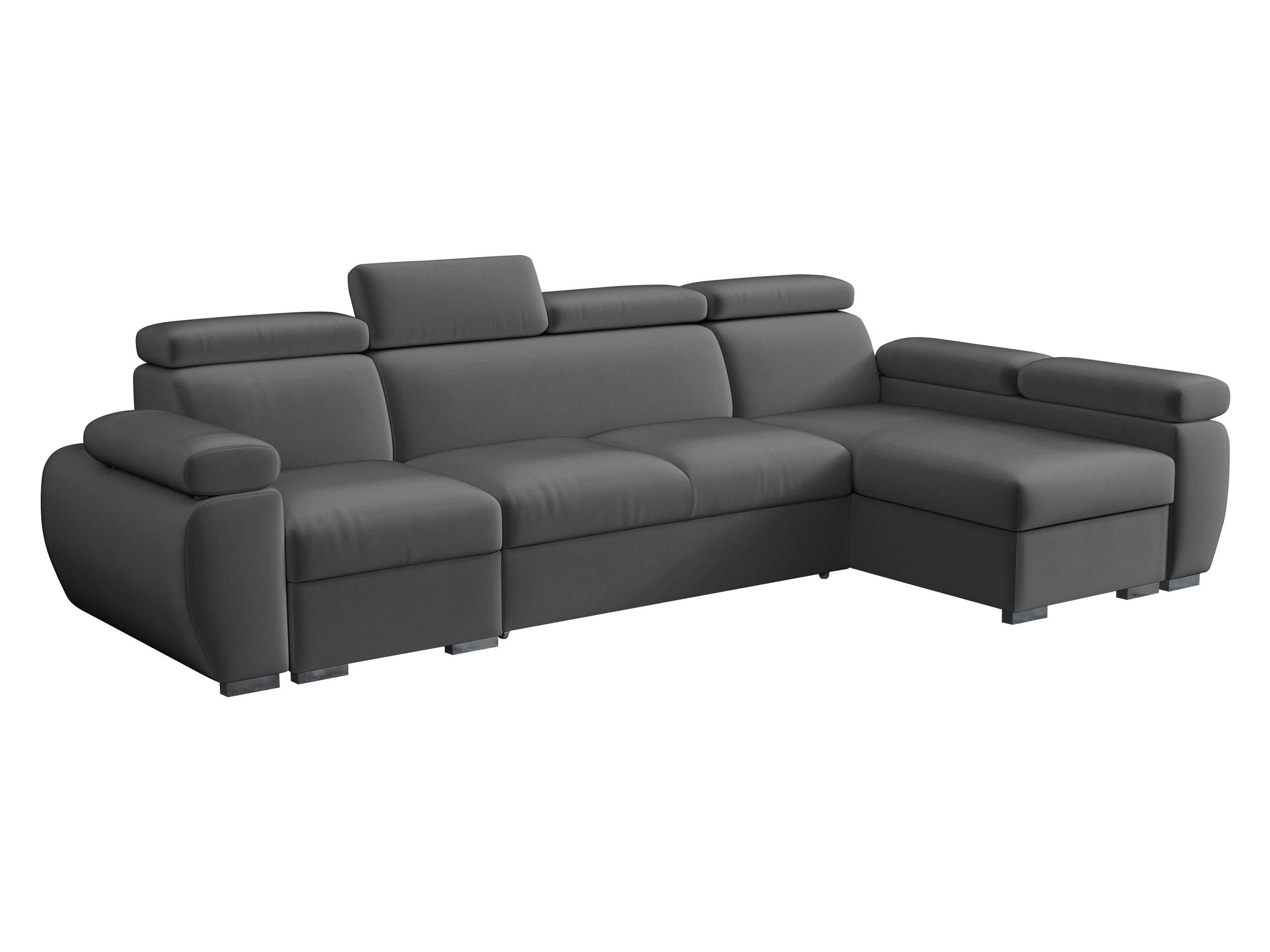 ECKSOFA Boston LCP, Seite: Rechts 1P(65)+2R+LCP - Silberfarben/Grau, Holz/Textil (320/170cm) - MIRJAN24
