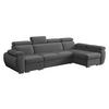 ECKSOFA Boston LCP, Seite: Rechts 1P(65)+2R+LCP - Silberfarben/Grau, Holz/Textil (320/170cm) - MIRJAN24
