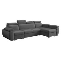 ECKSOFA Boston LCP, Seite: Rechts 1P(65)+2R+LCP - Silberfarben/Grau, Holz/Textil (320/170cm) - MIRJAN24