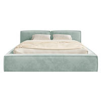 POLSTERBETT Tilves Slim Salbeigrün 160x200 cm - Schwarz/Hellgrün, Kunststoff/Textil (160/200cm) - Selsey