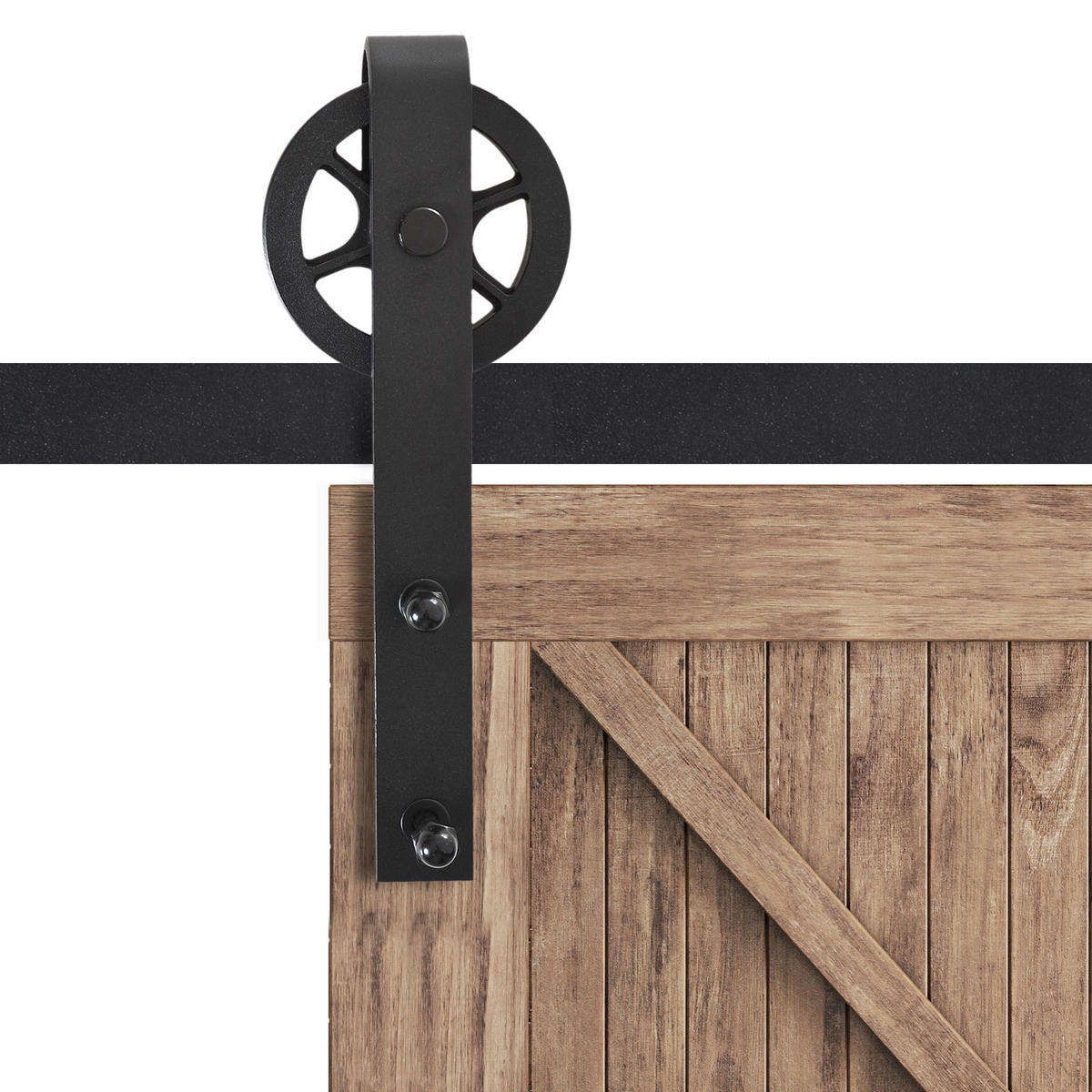 SCHIEBETÜRSYSTEM - Schwarz, Metall (4/0.6/200cm) - HOMCOM
