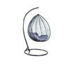 HÄNGESESSEL Cobe Schwarz, Graphit Kissen, Garten Hängesessel Kokon aus Technorattan - Graphitfarben/Schwarz, Kunststoff/Metall (107/198/68cm) - Bettso
