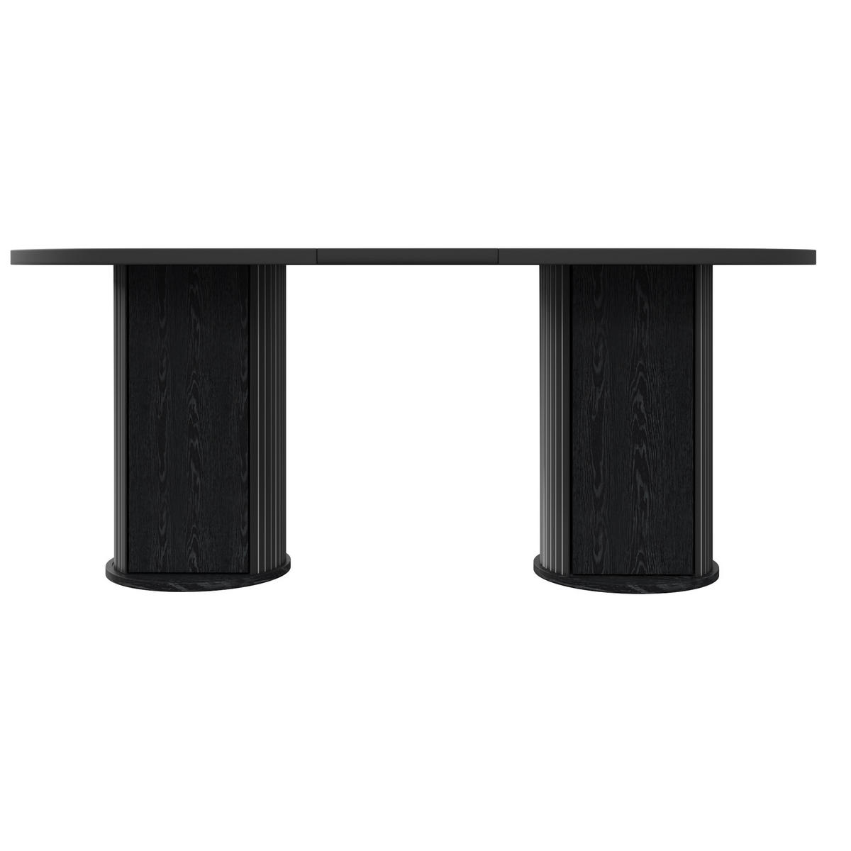 ESSTISCH ausziehbar 150-190/80/75 cm mit Staufach DE-39636 Schwarz - Schwarz, Holzwerkstoff (80/150/75cm) - ComfortXL