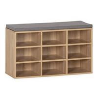 SCHUHBANK Samuel Eichenfarbe - Honigeiche, Holzwerkstoff (81/50/31cm) - VS Venta-stock
