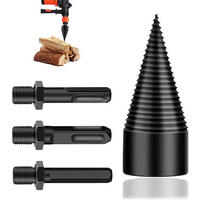 STECHBEITEL – zum Spalten von Holz – mit 3 Bohrern, 32 mm - Schwarz, Metall (9.2/3.2/1cm) - DCA