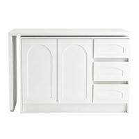 ECKSCHREIBTISCH Weiß 110-170/40/75 cm 360° drehbar mit 3 Schubladen und Schrank - Weiß, Holzwerkstoff (40/110/75cm) - PANGIVO