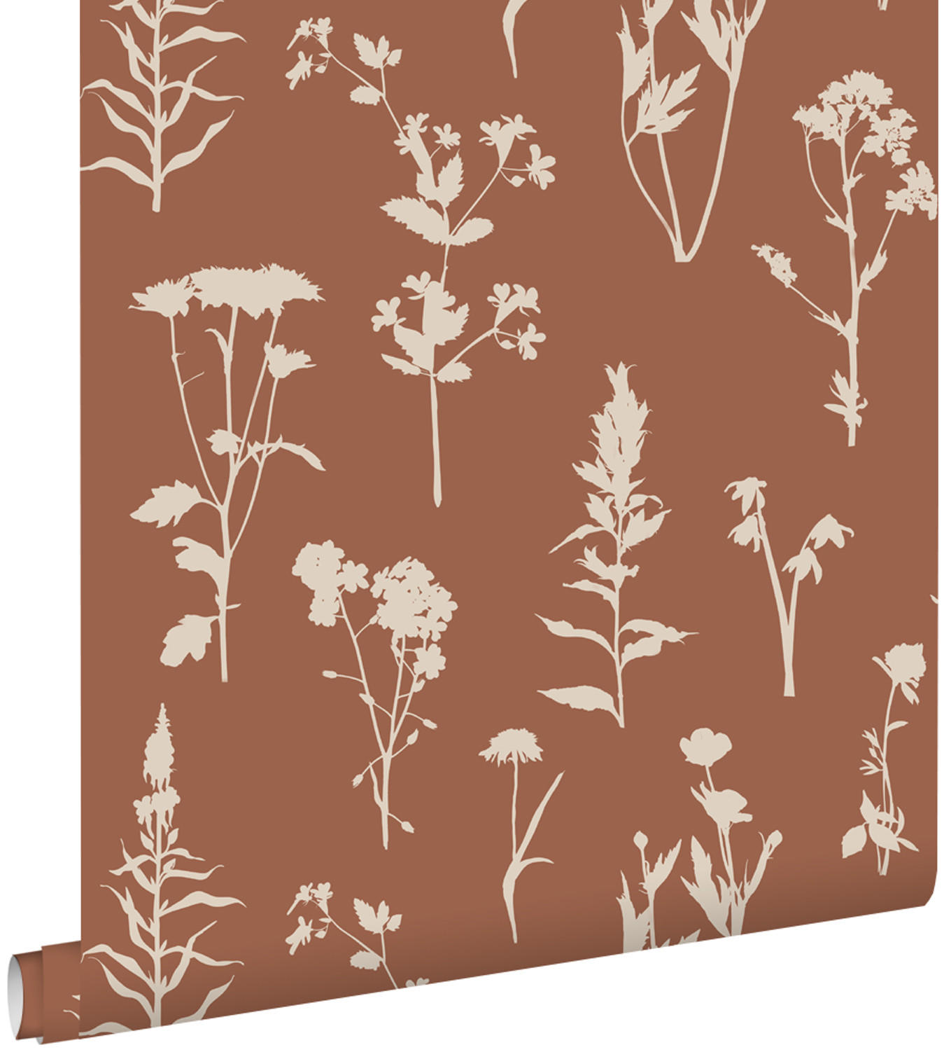 TAPETE Feldblumen 53 cm x 10.05 m - Terracotta, Papier (53/1000cm) - ESTAhome