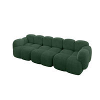 3-SITZER modulares Sofa Miko-S2 300x118x75 cm Grün Cord - Waldgrün/Schwarz, Holzwerkstoff/Kunststoff (300/75/118cm) - ALTDECOR