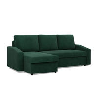 ECKSOFA MIT SCHLAFFUNKTION NEO, Cord - Dunkelgrün - Grün, Textil (231/140cm) - Mebligo
