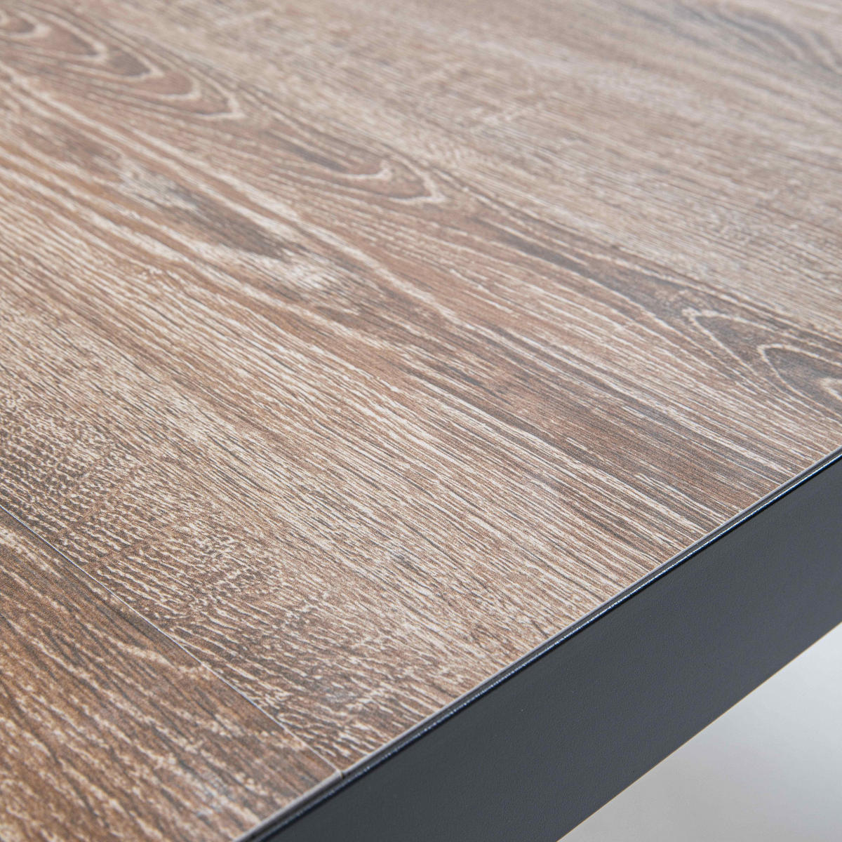 GARTENTISCH , Holz/Grau - Grau, Metall (206/100/75cm) - Oviala
