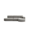 GARTENECKSOFA L-Form Garten Modena L Patio Hellgrau Rechts - Hellgrau, Holz/Textil (296/78/165cm) - Kaiser Möbel