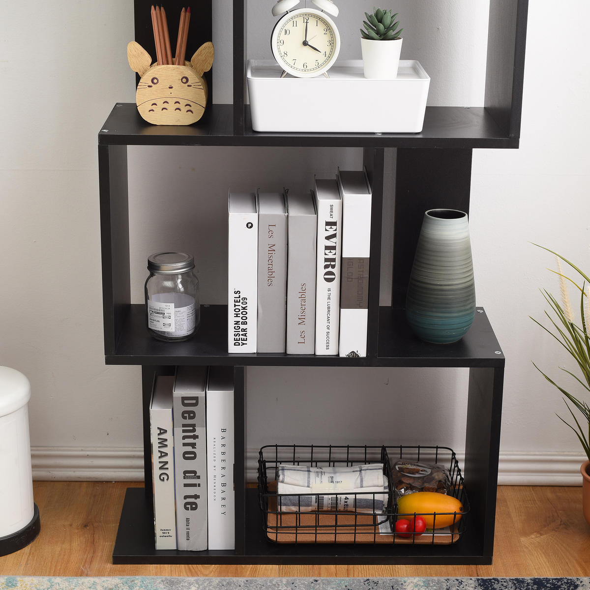 BÜCHERREGAL Schwarz 24/60/169 cm - Schwarz, Holzwerkstoff (24/169/60cm) - Mobili Rebecca