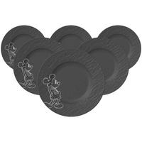 FRÜHSTÜCKS-/DESSERTTELLER Manufacture Rock Mickey Mouse schwarz ø 21,7 cm 6er Set - Schwarz, Keramik (21.7cm) - Villeroy & Boch