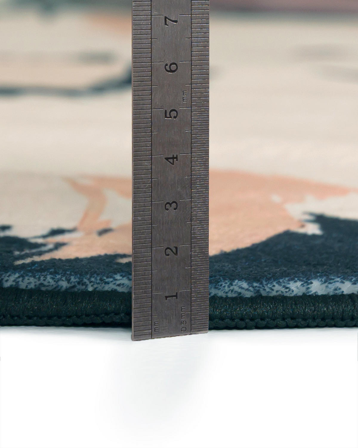 TEPPICH Osimo Lumi Mazovia Unregelmäßige Form 120x120cm Beige Schwarz Blumen Kurzflor - Beige, Textil (120/120cm) - Mazovia