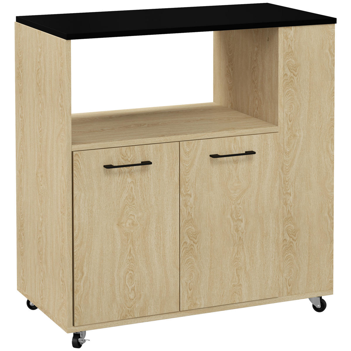 KÜCHENWAGEN, Spanplatten-Wagen mit Schrank, 75 x 40 x 80,5 cm - Multicolor, Metall (75/80.5/40cm) - FORIOUS