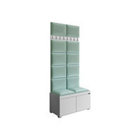 GARDEROBEN-SET Grawis 80 II - Silberfarben/Mintgrün, Holzwerkstoff/Kunststoff (84.5/45/34cm) - MIRJAN24