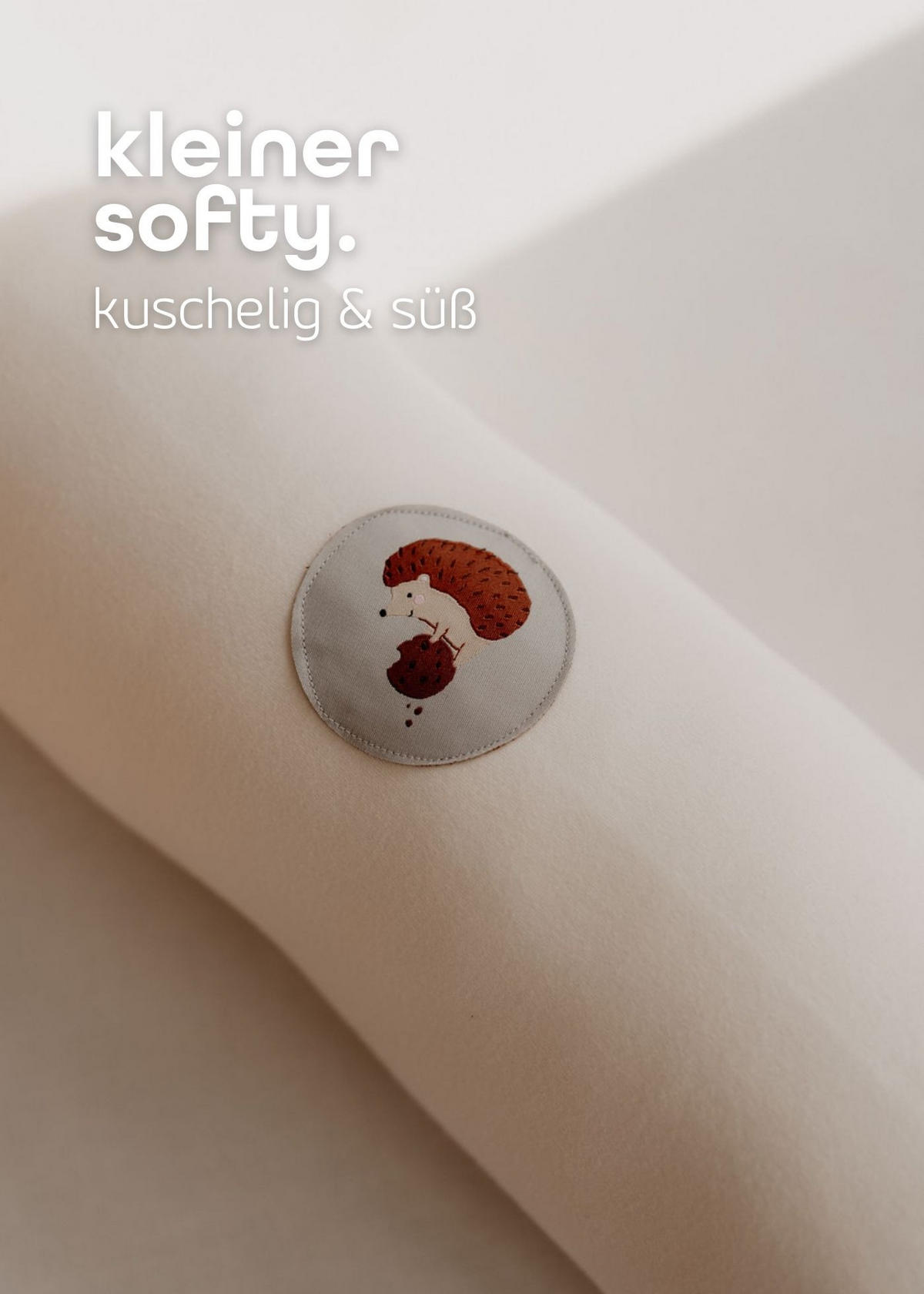 NESTCHENSCHLANGE Cozy "Hungry Hedgehog, Stone" 190 cm Bettschlange - Rot/Grau, Textil (15/190cm) - Sämann – make a difference.