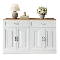 SIDEBOARD 120/35/80,5 cm in Weiß mit 4 Türen, 2 Schubladen und verstellbaren Böden - Weiß, Holzwerkstoff (120/80.5/35cm) - Flora Grace