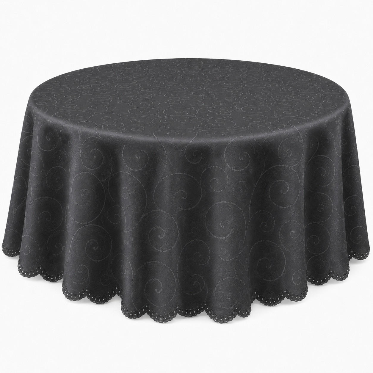TISCHDECKE 160/260 cm oval Ornamente Grau - Grau, Textil (160/260cm) - TiborTex
